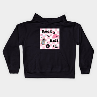 Rock and Roll Pink Kids Hoodie