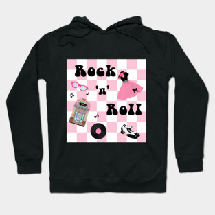 Rock and Roll Pink Hoodie