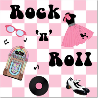 Rock and Roll Pink Posters and Art