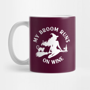 My Broom Runs On Wine Cheeky Witch® Mug
