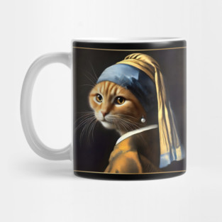Cat with a Pearl Earring Mug