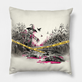 Murder of Crows Illustration Pillow