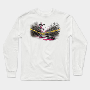 Murder of Crows Illustration Long Sleeve T-Shirt