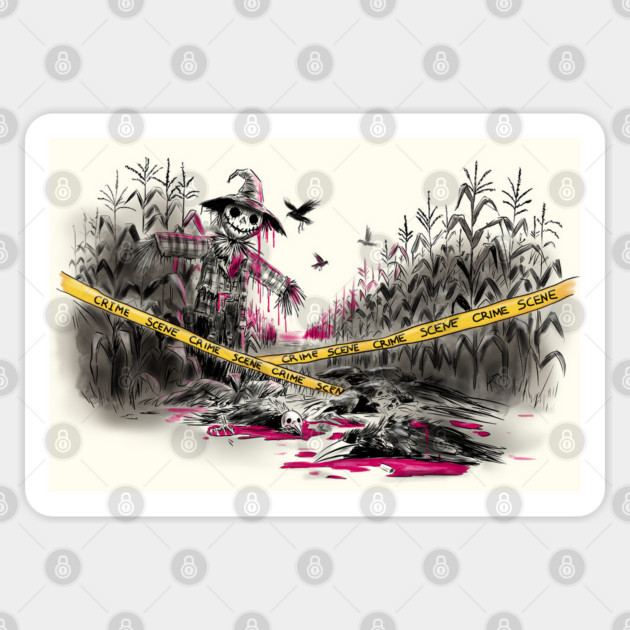 Murder of Crows Illustration Sticker by H. R. Sinclair