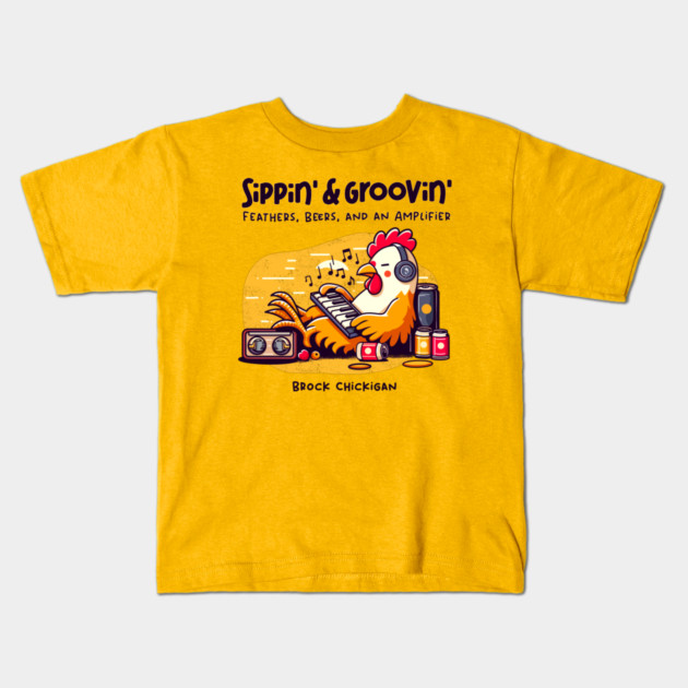 SIPPIN' & GROOVIN' Kids T-Shirt by Fabrik