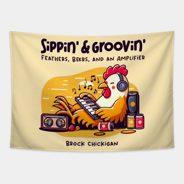 SIPPIN' & GROOVIN' Tapestry by Fabrik