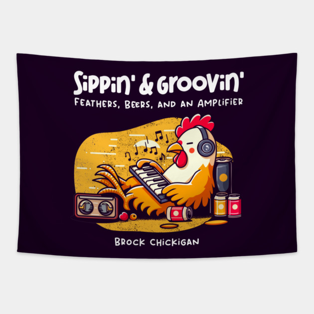 SIPPIN' & GROOVIN' Tapestry by Fabrik