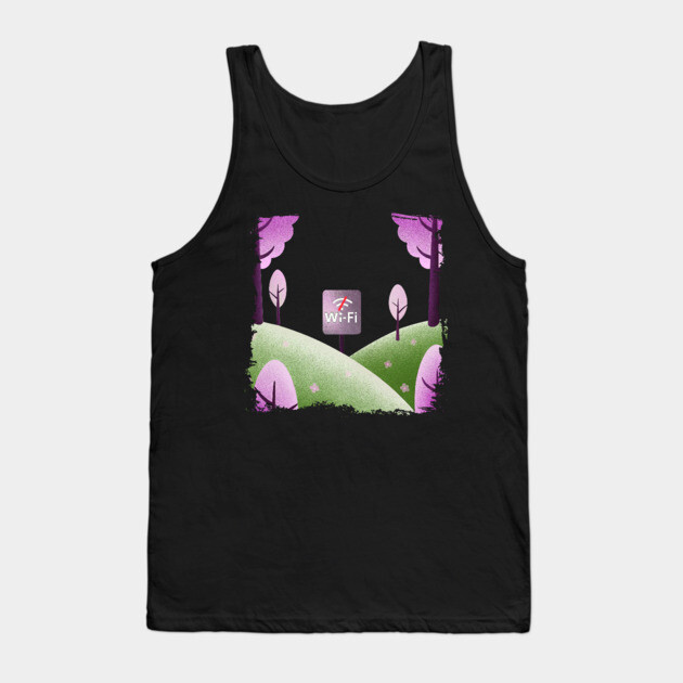 Lets Go Where Wi-Fi is Weak Tank Top by DIGITAL MERCH CREATIONS