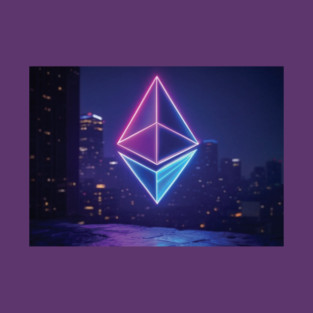 Ethereum Synthwave Landscape T-Shirt