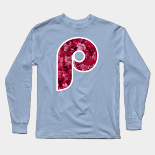 Retro Phillies Design Long Sleeve T-Shirt