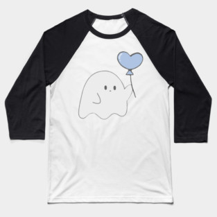 Cute ghost holding a balloon Baseball T-Shirt