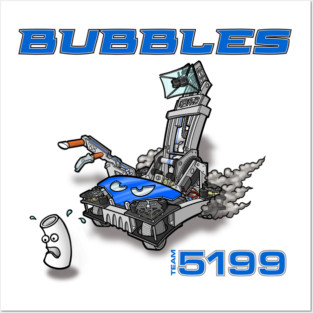 Robot Dolphins Hot Rod - Bubbles Posters and Art