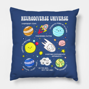 Autism Awareness, Neurodiverse Universe, Sped Teacher, Space Neurodiversity, Special Education Pillow