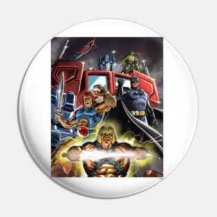 My Childhood Super Heroes Pin