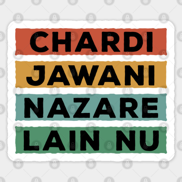 CHARDI JAWANI NAZARE LAIN NU - PUNJABI PHRASE Sticker by PUNJABISTYL