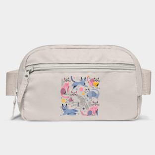 Abstract Geometric Cats Bag