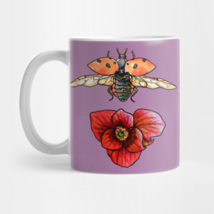 Nine Spotted Lady Beetle and Pawpaw Mug