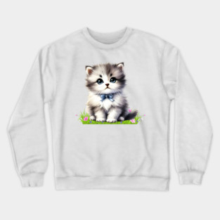 Adorable Fluffy Kitten Crewneck Sweatshirt