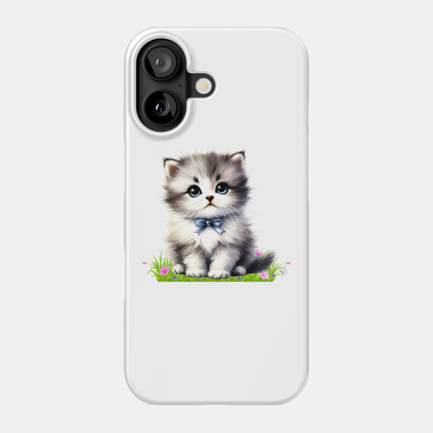 Adorable Fluffy Kitten Phone Case by Premachandra's Store