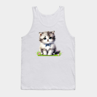 Adorable Fluffy Kitten Tank Top
