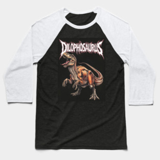 Dilophosaurus Dinosaur Baseball T-Shirt