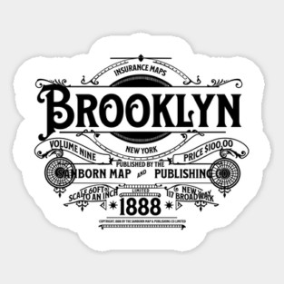 Vintage Sanborn Map Co. Publishing Design Sticker