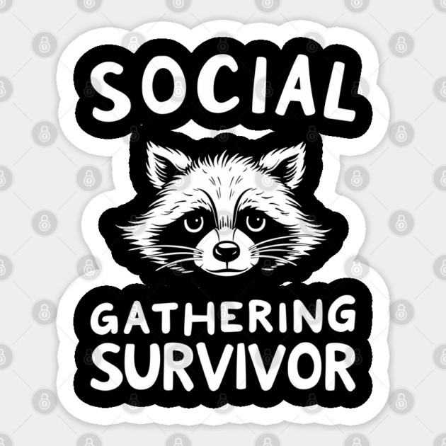 Social Gathering Survivor Funny Introvert Tired Of People Sticker by Anticorporati