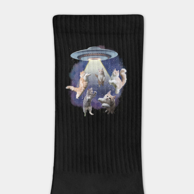 UFO Cat Abduction – Funny Floating Space Cats by Premachandra's Store