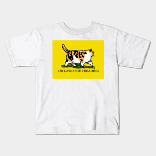 Oh Lawd She Treading Calico Colorblock Kids T-Shirt