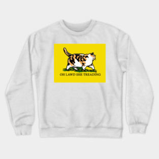 Oh Lawd She Treading Calico Colorblock Crewneck Sweatshirt