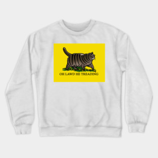Oh Lawd He Treading Tabby Colorblock Crewneck Sweatshirt