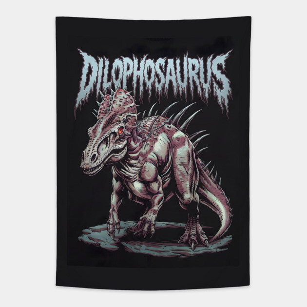 Dilophosaurus Dinosaur Tapestry by animegirlnft