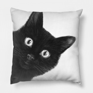 Black cat Pillow