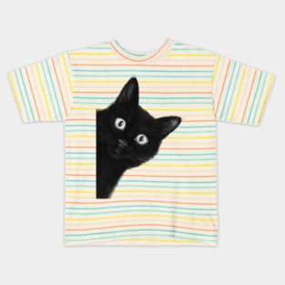 Black cat Kids T-Shirt