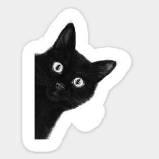Black cat Sticker