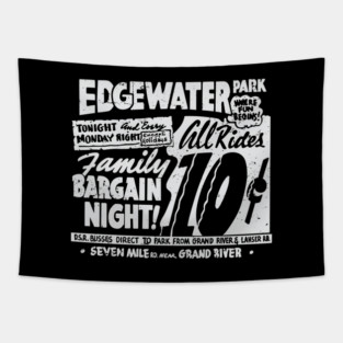 Detroit Edgewater Park Vintage Tapestry