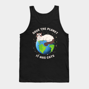 Save the Planet – It Has Cats Tank Top