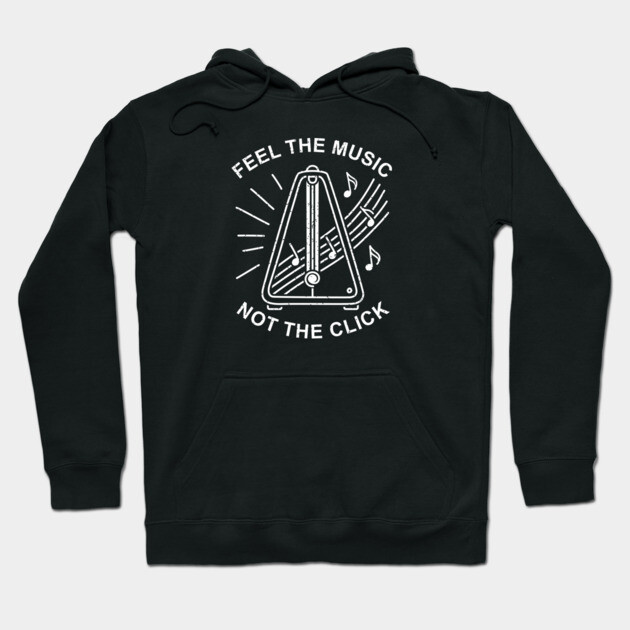 Feel the Music. Not the Click (Dark) Hoodie by filiposwear