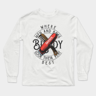 Fresh Cuts Only: The Barber’s Creed Long Sleeve T-Shirt