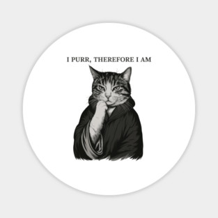 I-Purr-Therefore-I-Am-Funny-Philosophical-Cat-Lover Magnet