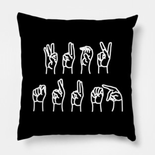 Anti Trump Shirt, ASL Fuck Trump Tee, Resist Anti-MAGA Shirt, Activist Feminist M1974 Pillow