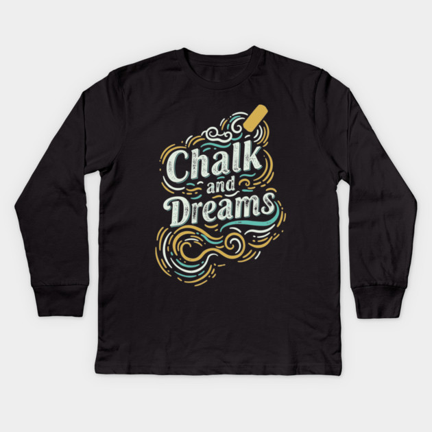 Chalk And Dreams Kids Long Sleeve T-Shirt by enrynz