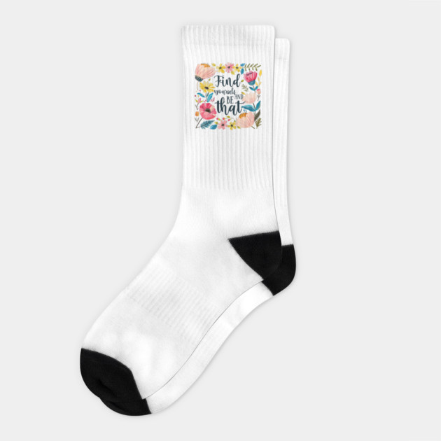 Mind Matters: Spread Positivity and Self-Care Awareness Socks by Steve