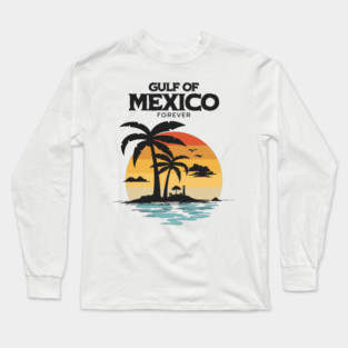 Gulf of Mexico Forever | Vintage Sunset Beach Design Long Sleeve T-Shirt