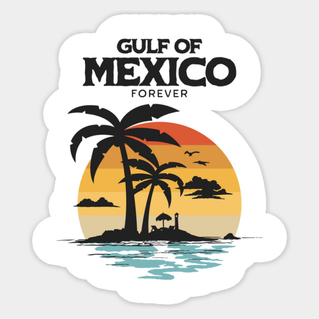 Gulf of Mexico Forever | Vintage Sunset Beach Design Sticker by ArtistTee ⭐⭐⭐⭐⭐