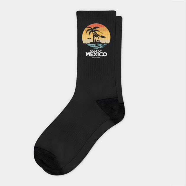 Gulf of Mexico Forever | Vintage Sunset Beach Design Socks by ArtistTee ⭐⭐⭐⭐⭐