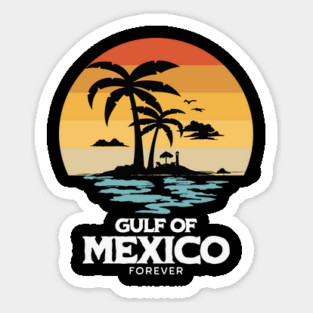 Gulf of Mexico Forever | Vintage Sunset Beach Design Magnet