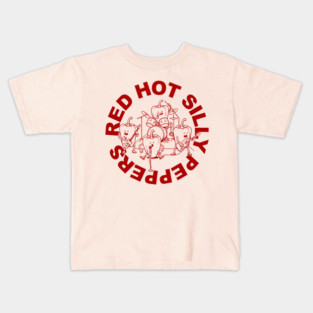 Red Hot Silly Peppers - parody design Kids T-Shirt