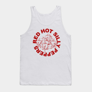Red Hot Silly Peppers - parody design Tank Top