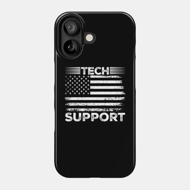 tech support 47th us american flag Phone Case by ArtistTee ⭐⭐⭐⭐⭐